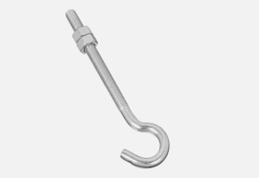 National Hardware N221-689 100 lbs. Silver Zinc-Plated Steel Hook Bolt 5 L in.